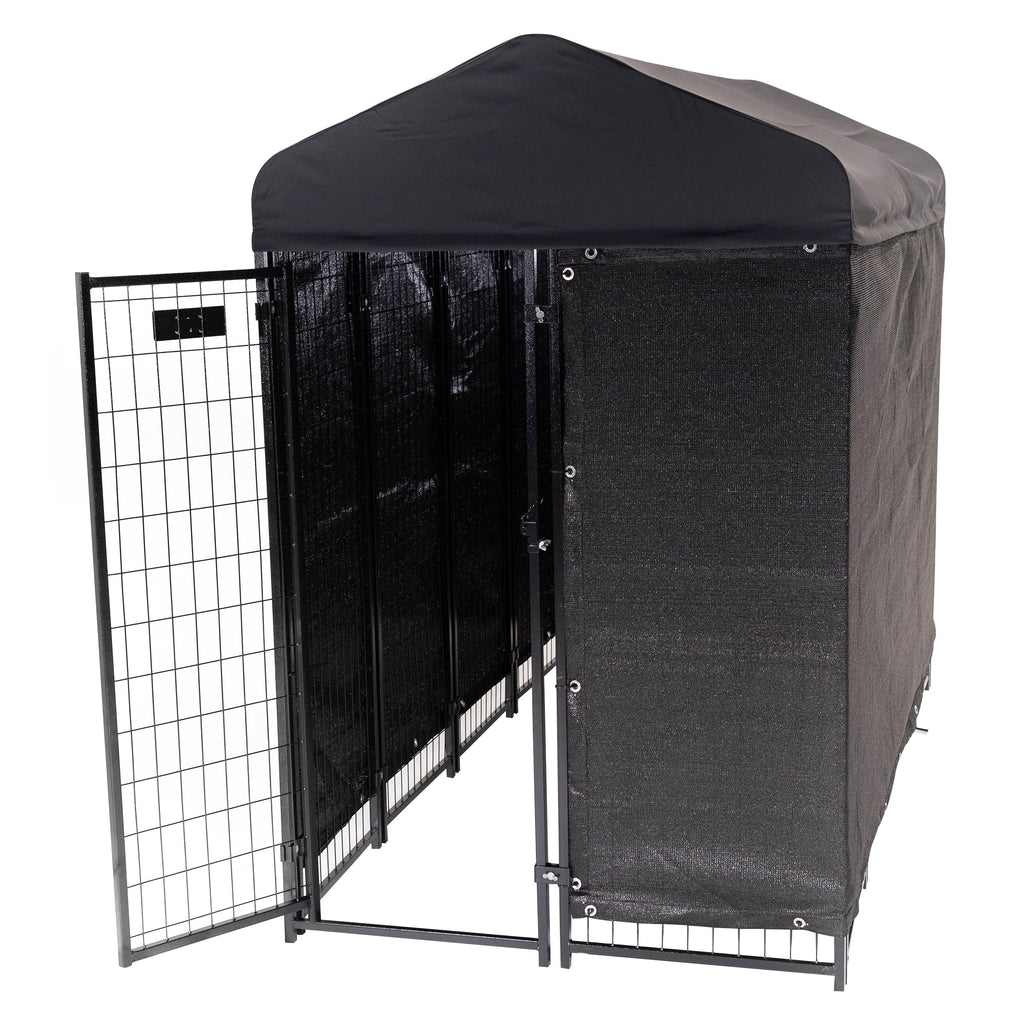 STAY Series Villa Dog Kennel 4'X8' with Privacy Screen