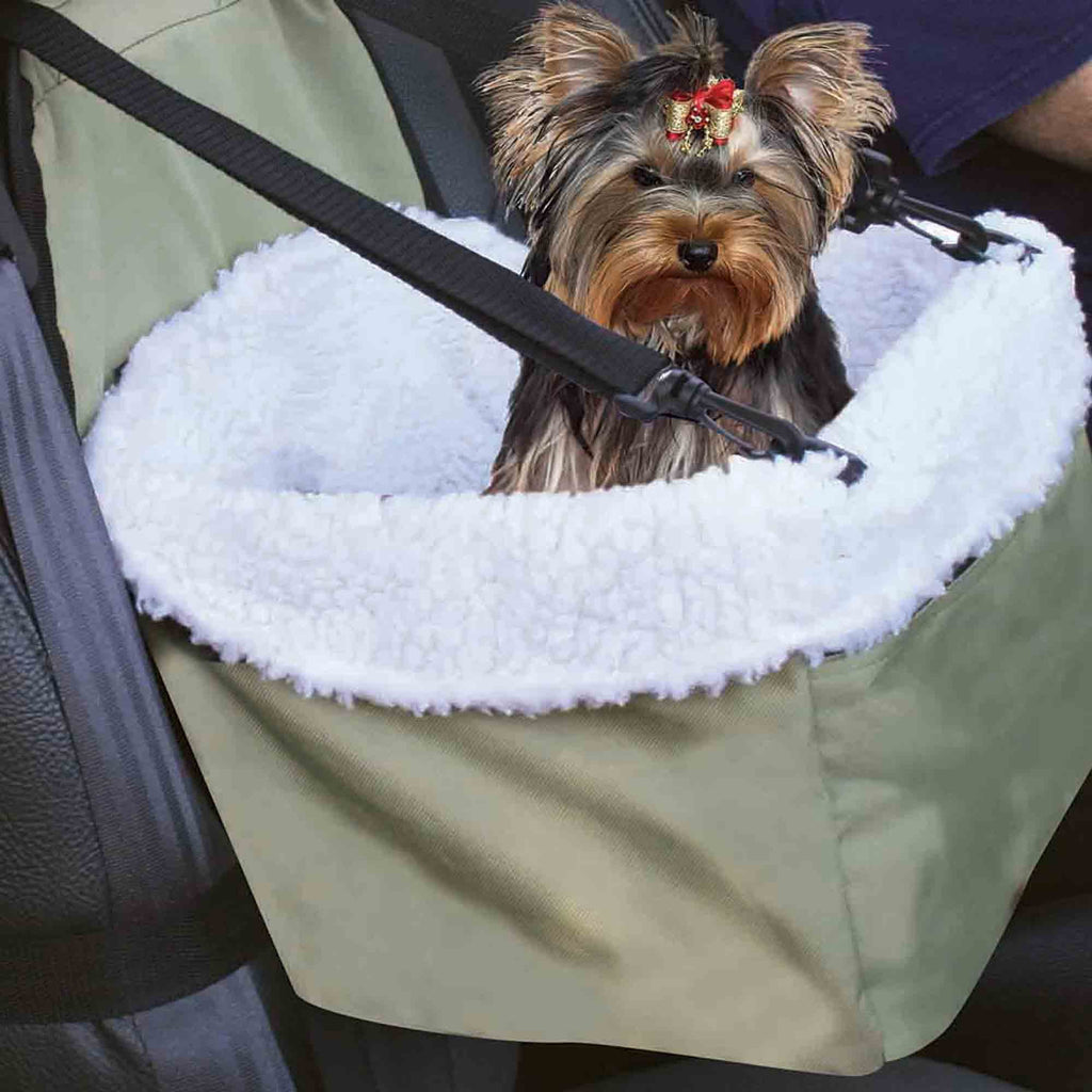 Small Dog Car Seat Booster. Perfect for Small Pets up to 10Lbs to Keep Safe and Comfortable. Conveniently Portable and Secure.