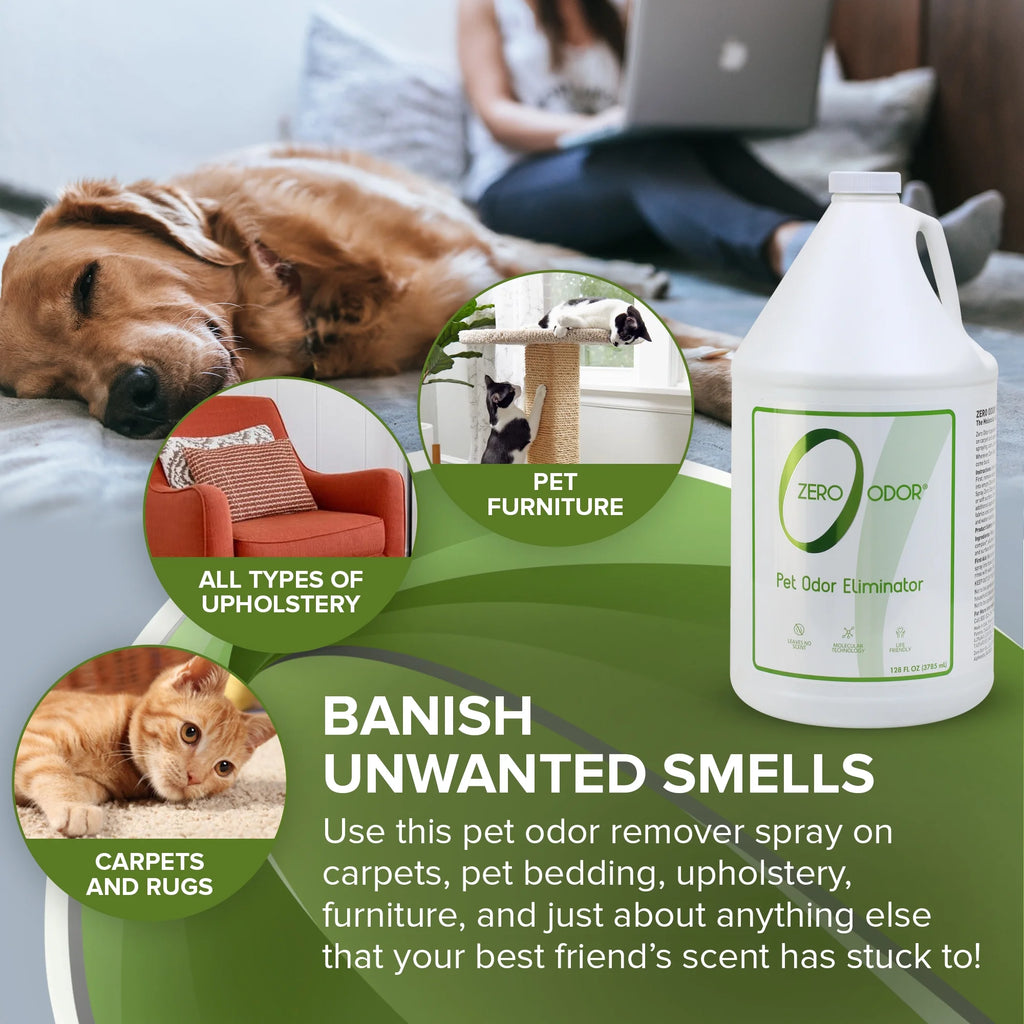 Pet Odor Eliminator Deodorizer for Dog Cat Urine Carpet Smell Remover 128 Oz Refill