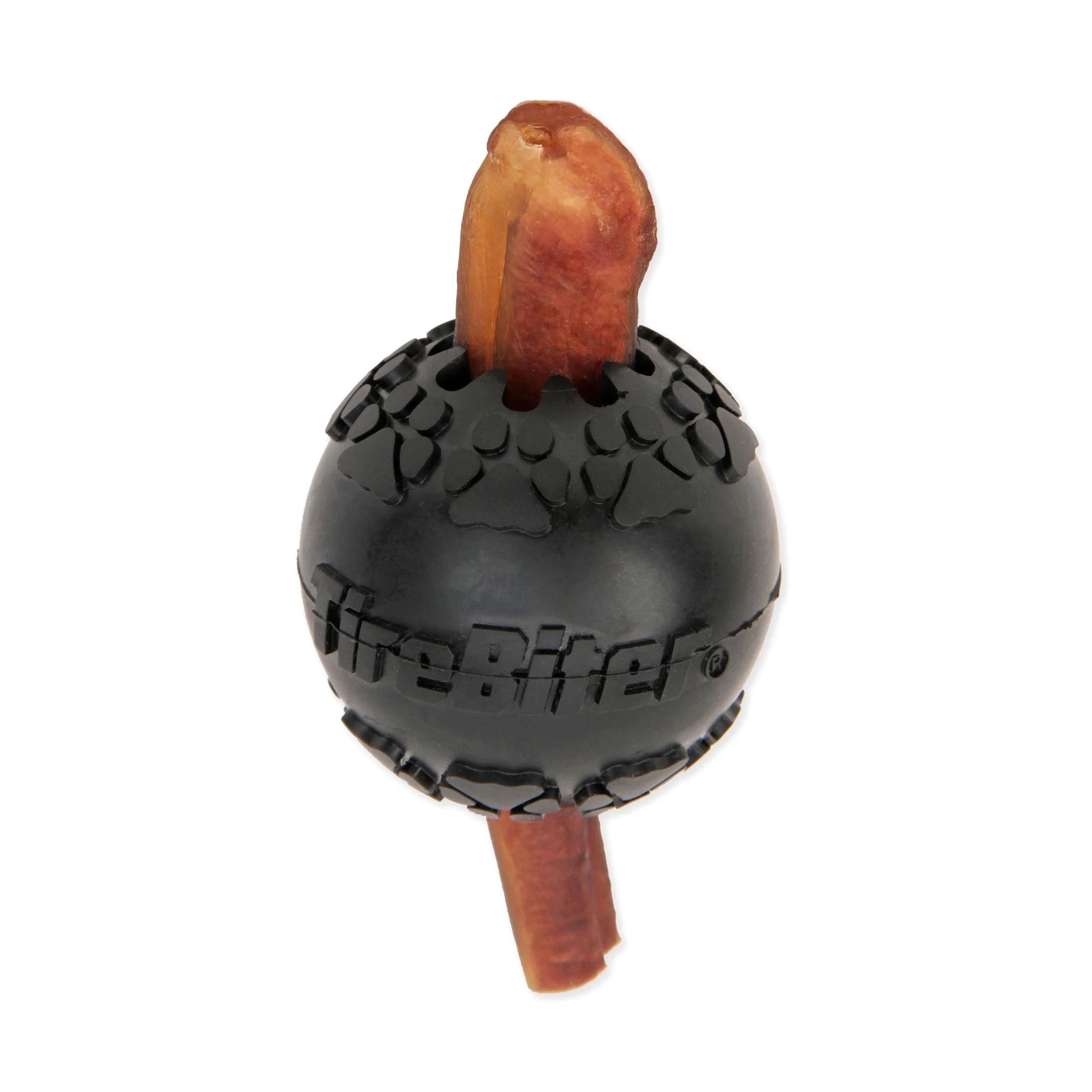 Tirebiter Advanced Ball Rubber Dog Toy W/Treat Station Medium 3"