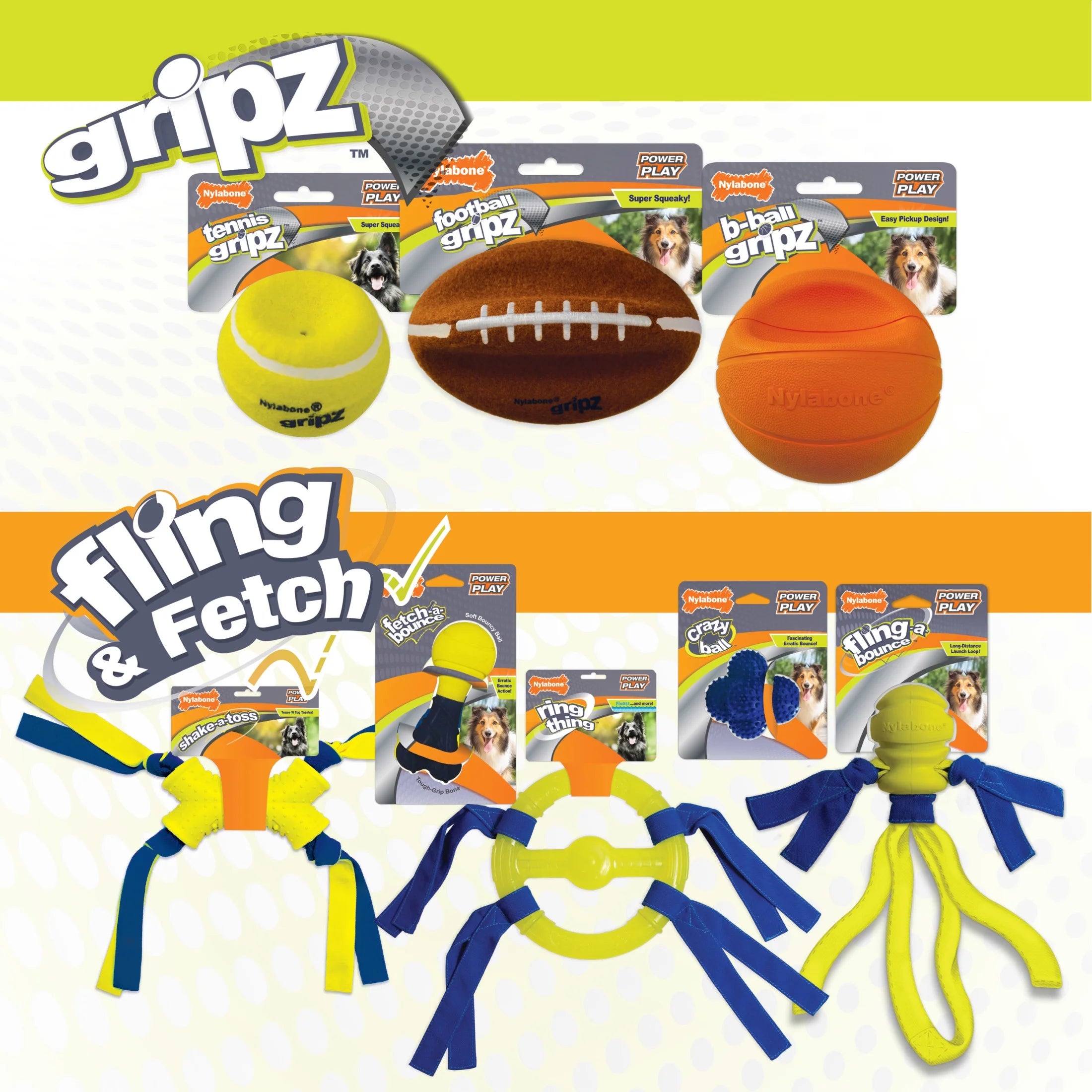 Power Play Basketball Gripz Dog Toy, Dog Balls, Squeaky Toy for Dogs, Medium