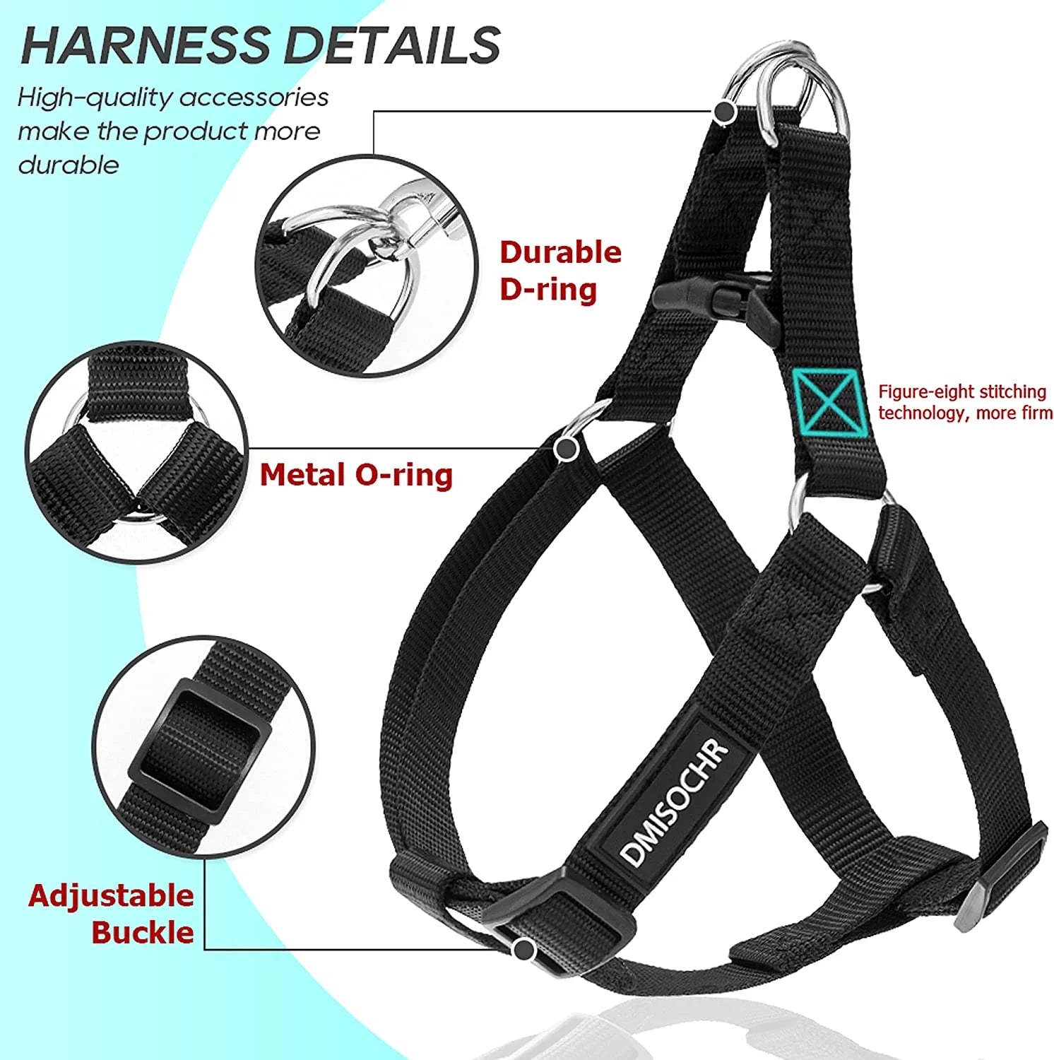 Dog Harness and Leash Set with Collar - Step in No Pull Dog Harness