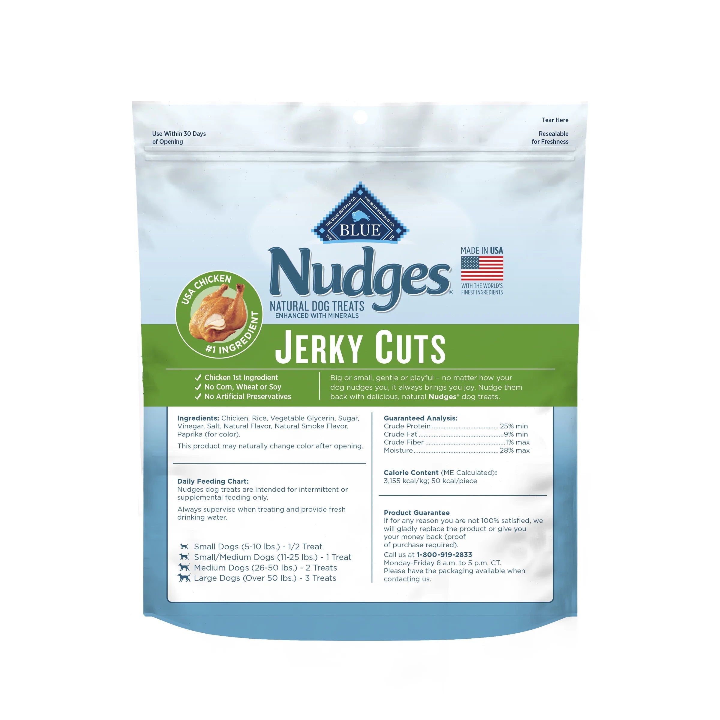 Blue Buffalo  Jerky Cuts Dog Treats Made with Real Chicken, 8-Oz. Bag