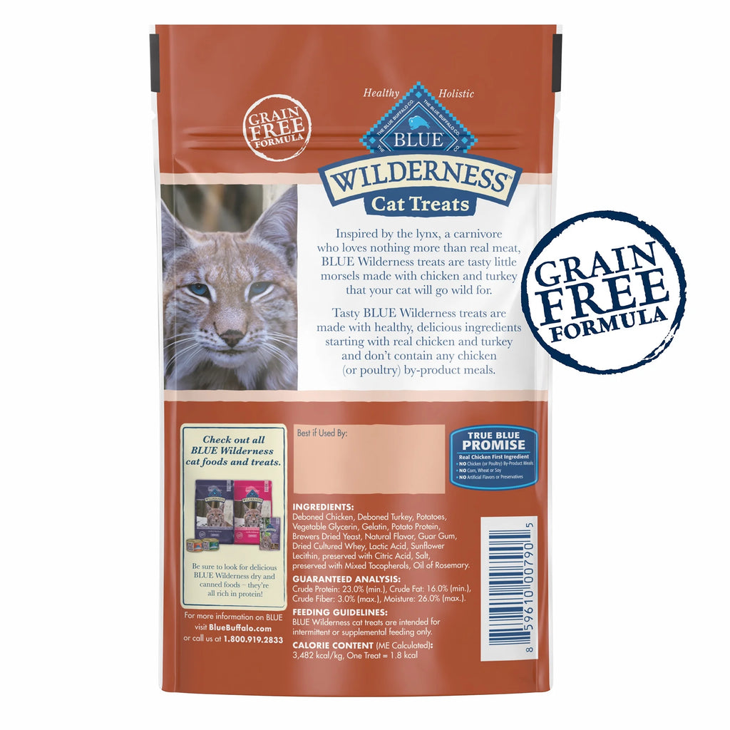 Wilderness Natural Soft Cat Treats Made, Chicken & Turkey Recipe, 2-Oz. Bag