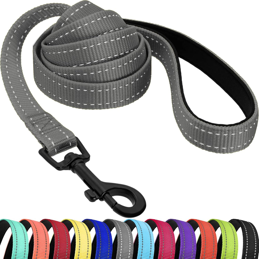 Dog Leash Durable Pet Leash for Walking Training Running for Small, Medium and Large (Reflective Padded, Grey, S)