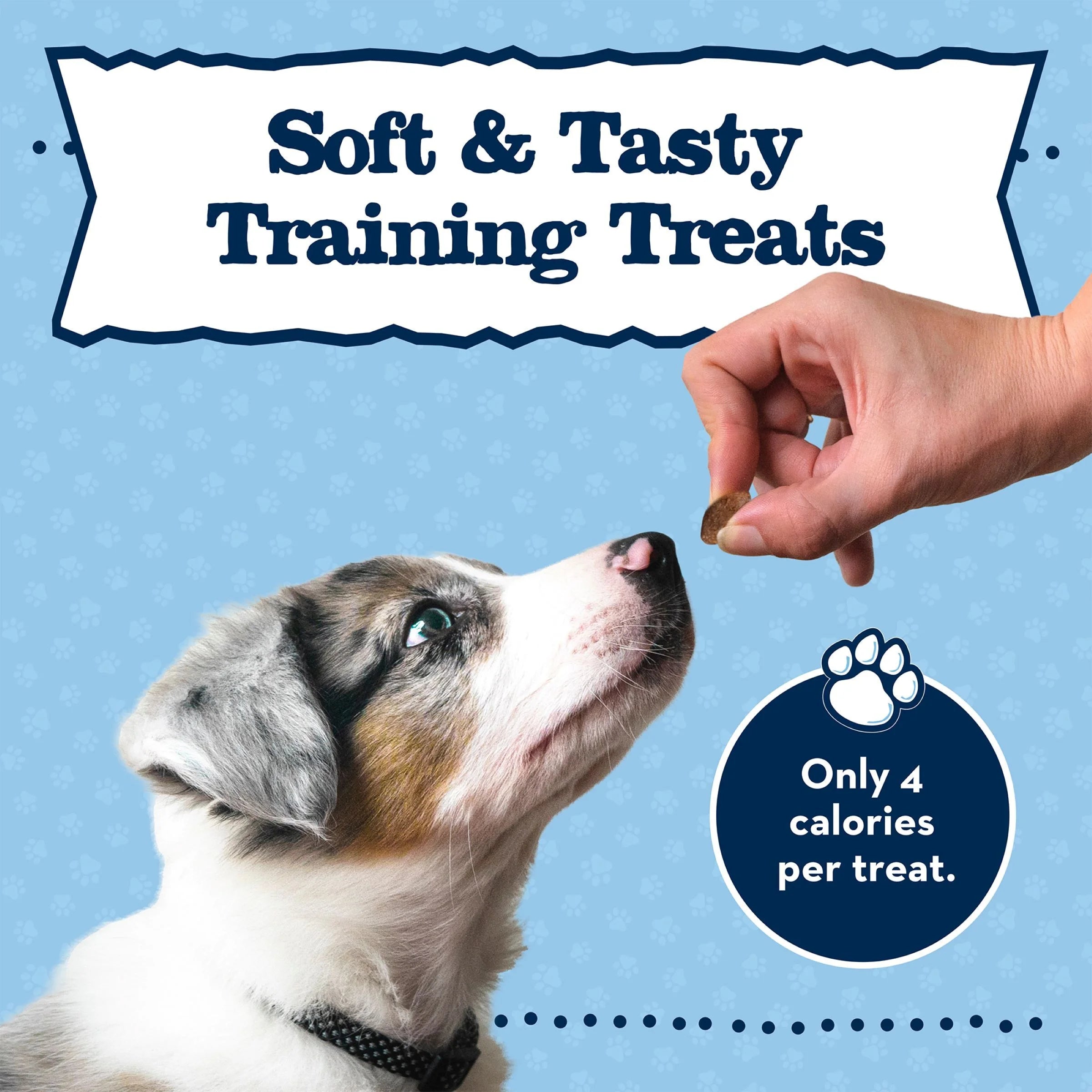Baby BLUE Puppy Training Treats for Dogs with DHA, Savory Chicken, 4-Oz. Bag
