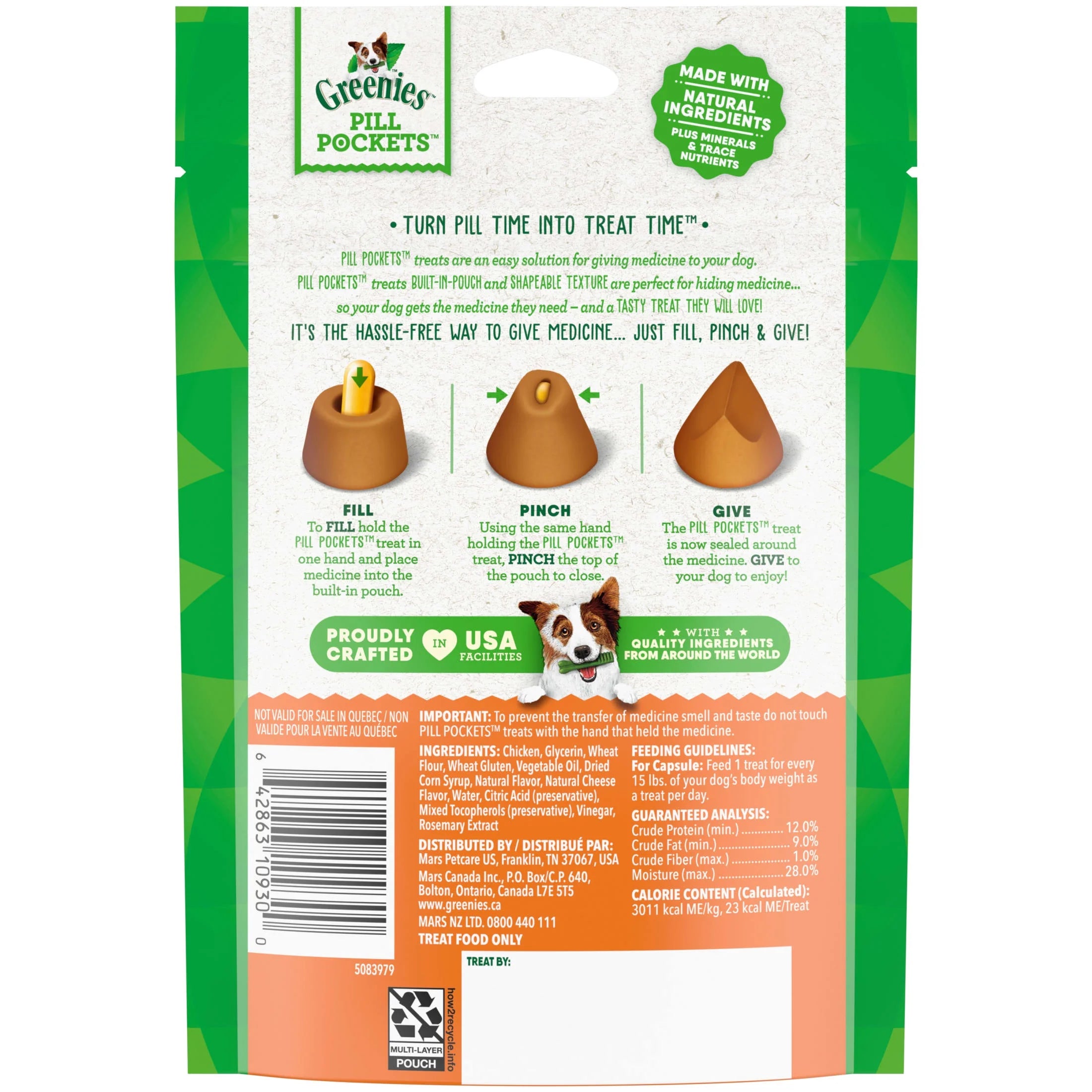 Pill Pockets for Dogs Cheese Flavor Large, Capsule Size Soft Dog Treats, 7.9 Oz, (30 Pk)