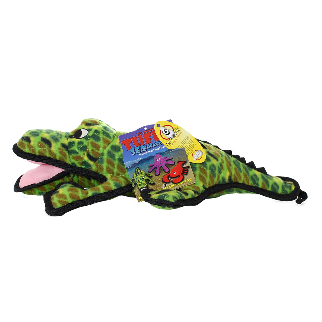 Ocean Creature Alligator Durable Squeaky Plush Dog Toy
