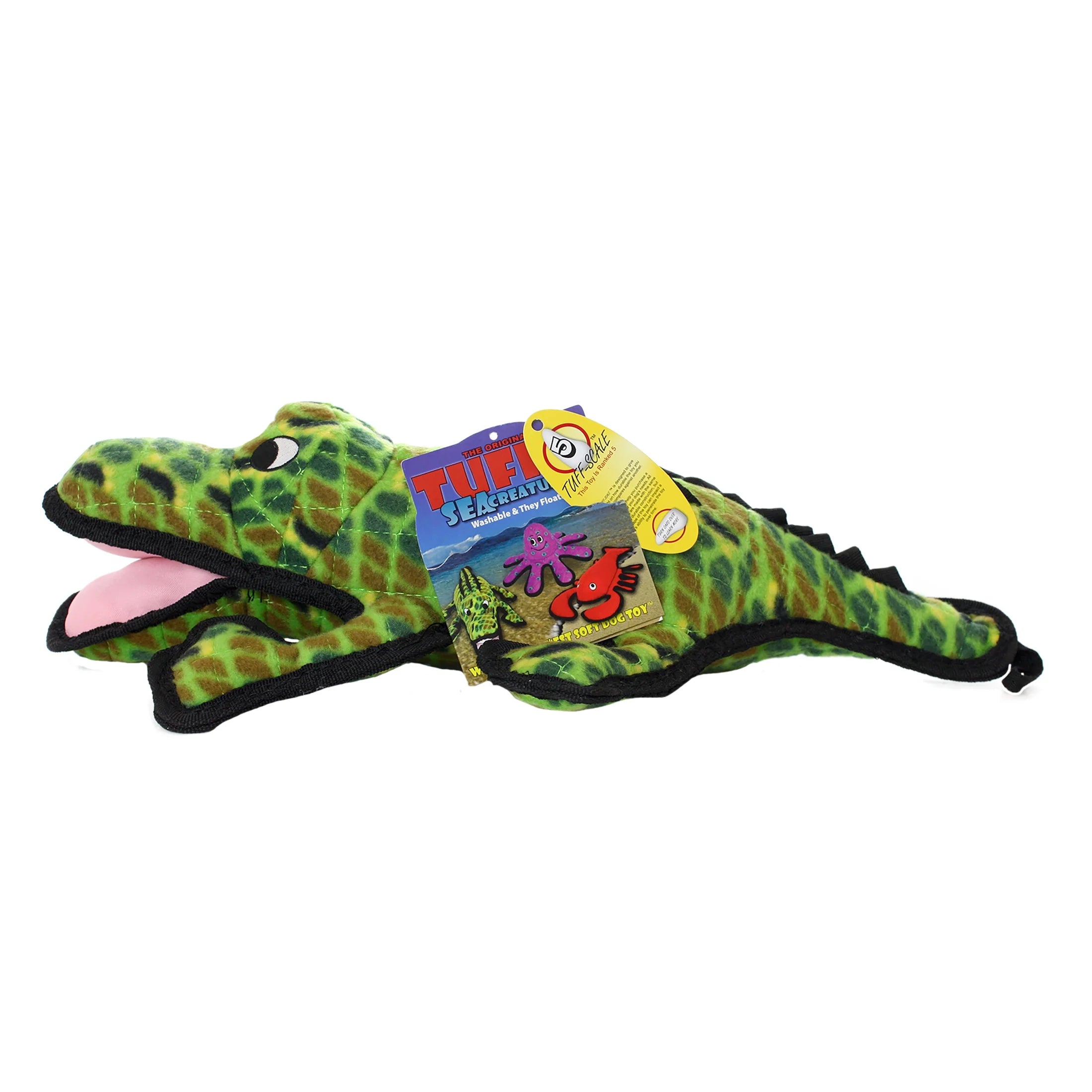 Ocean Creature Alligator Durable Squeaky Plush Dog Toy