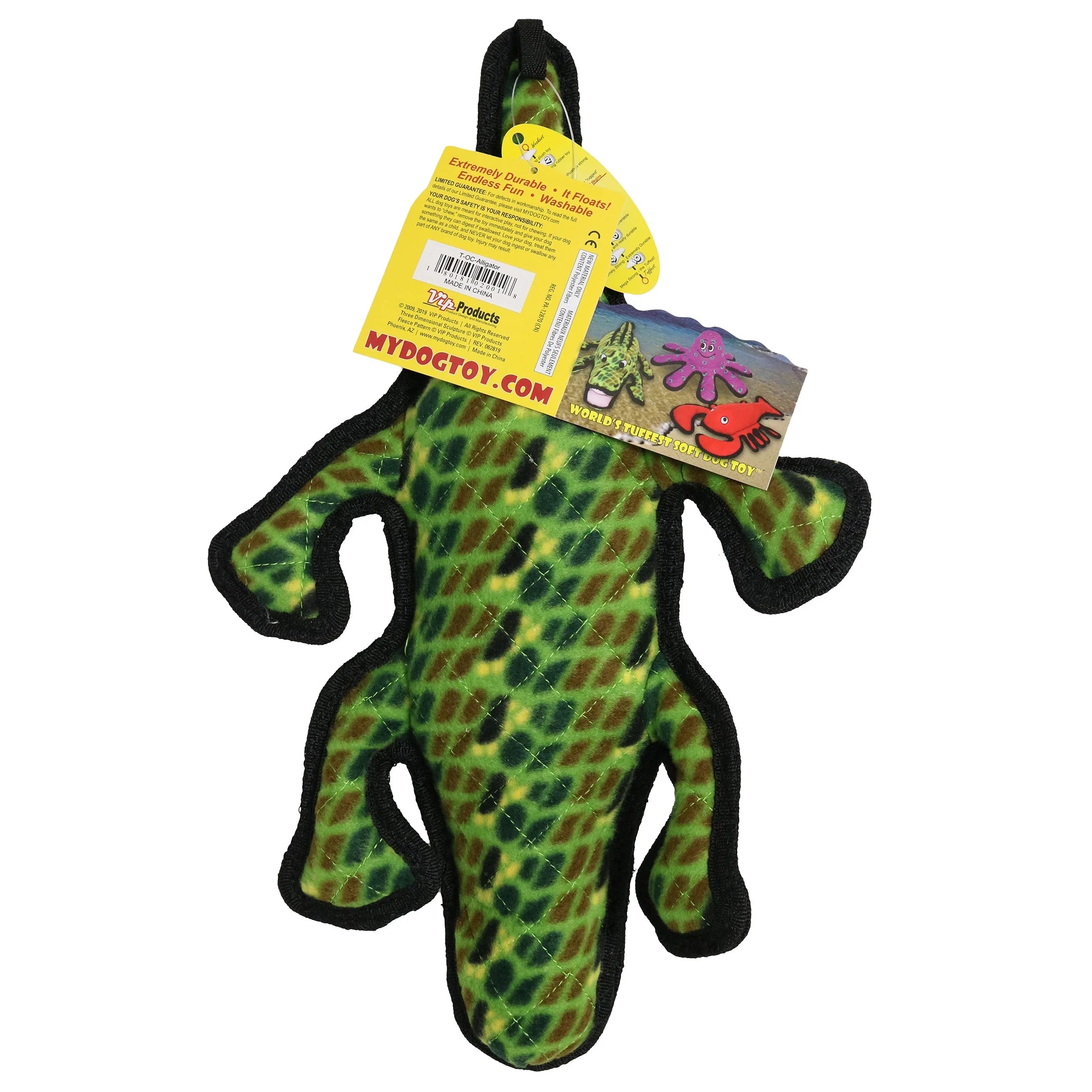 Ocean Creature Alligator Durable Squeaky Plush Dog Toy