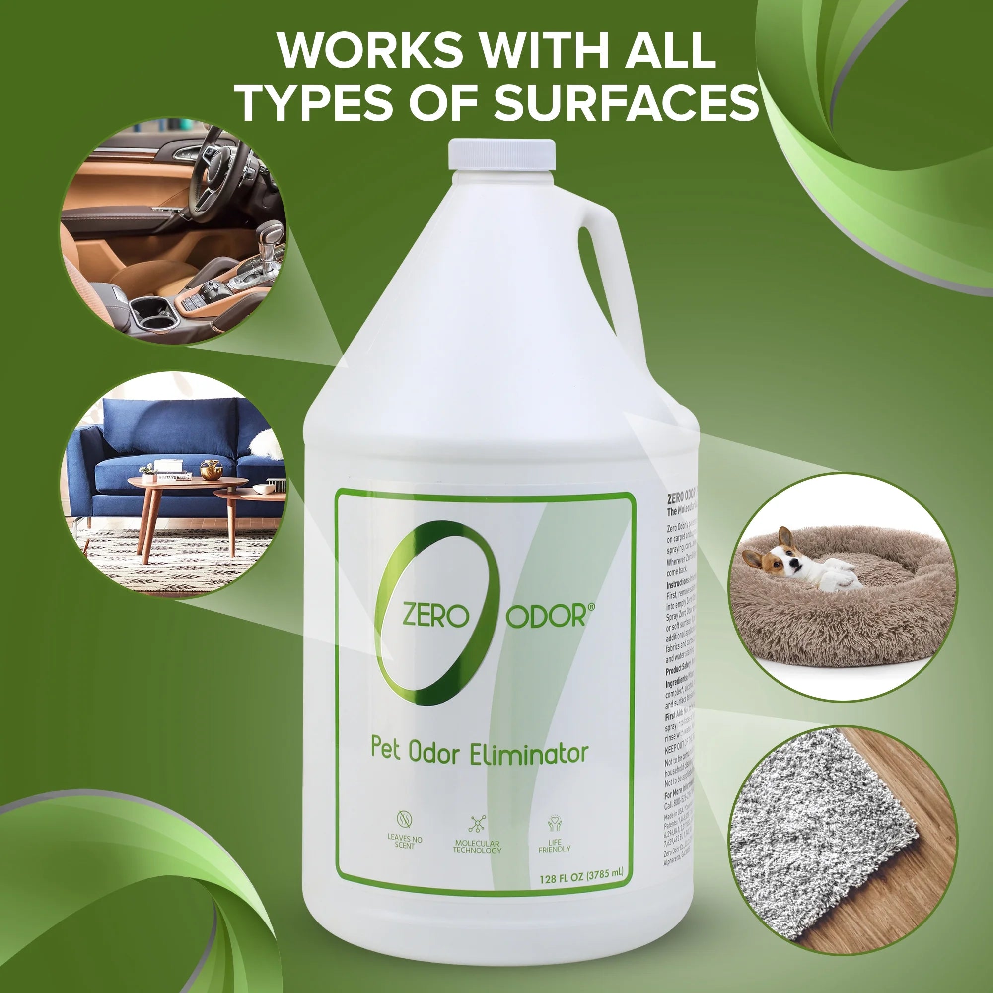 Pet Odor Eliminator Deodorizer for Dog Cat Urine Carpet Smell Remover 128 Oz Refill