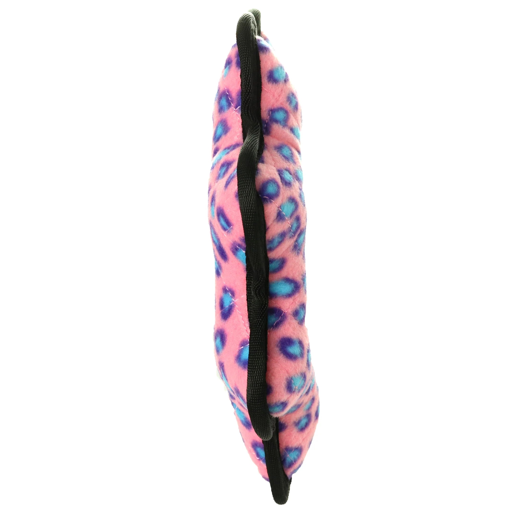 Ultimate Gear Ring Pink Leopard Durable Plush Squeaky Dog Toy
