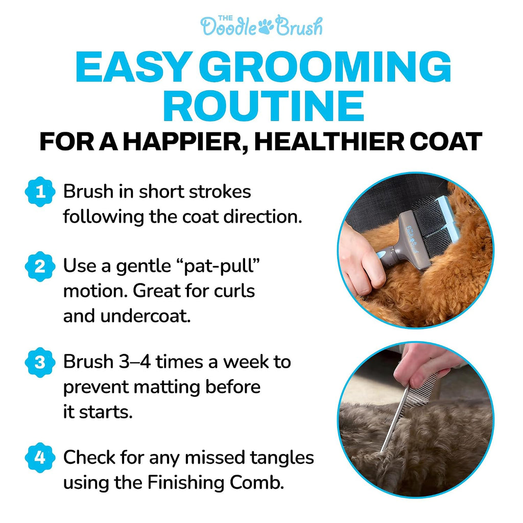 Slicker Dog Brushes Curly Coat Detangler, Double Head