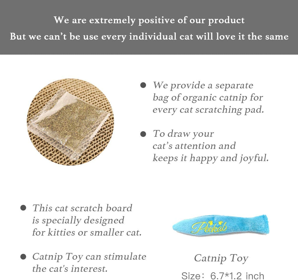 Cat Scratcher Cardboard Reversible Cat Scratch Pad Kitty Corrugated Scratching Board Bed Catnip Included