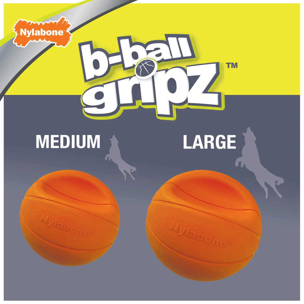Power Play Basketball Gripz Dog Toy, Dog Balls, Squeaky Toy for Dogs, Medium