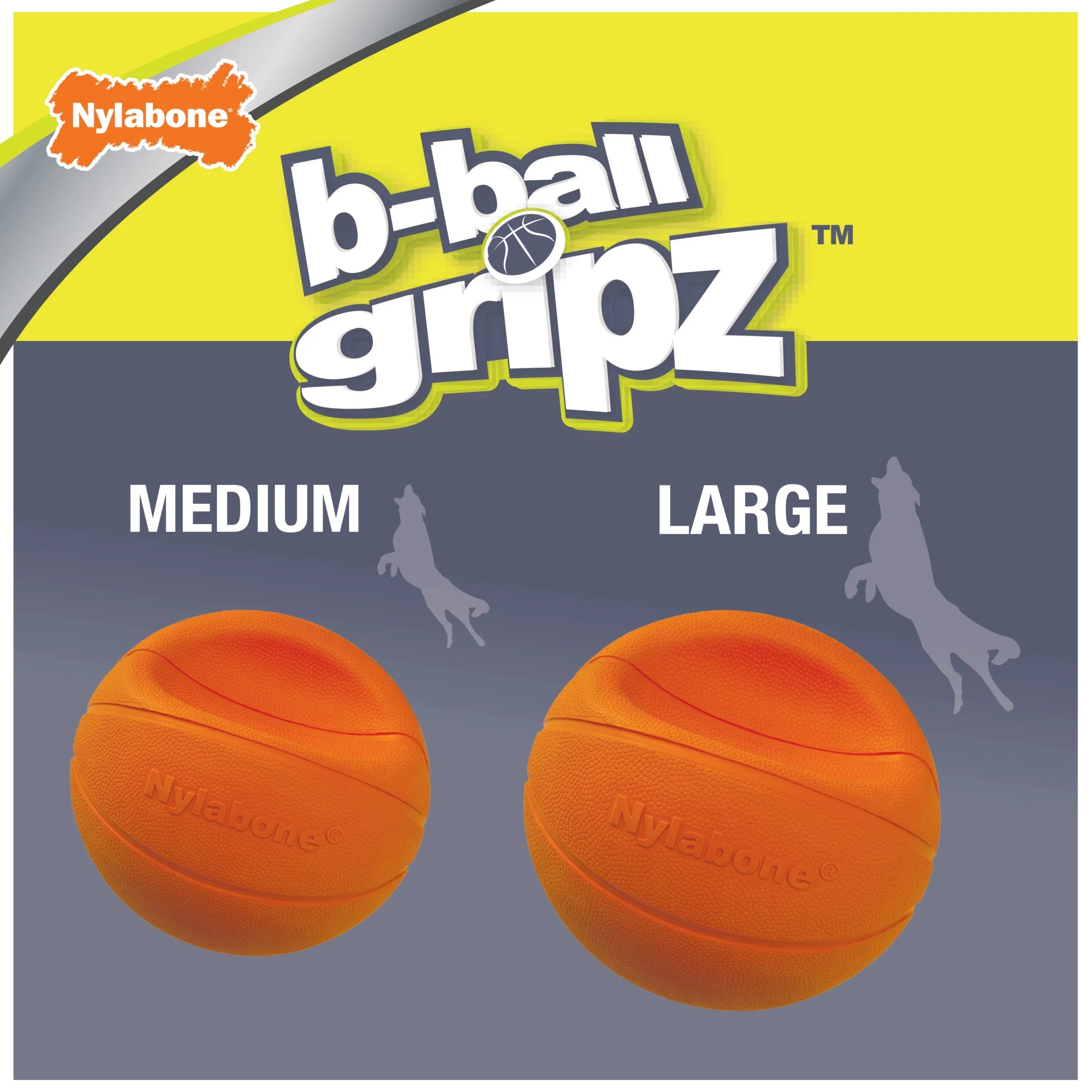 Power Play Basketball Gripz Dog Toy, Dog Balls, Squeaky Toy for Dogs, Medium