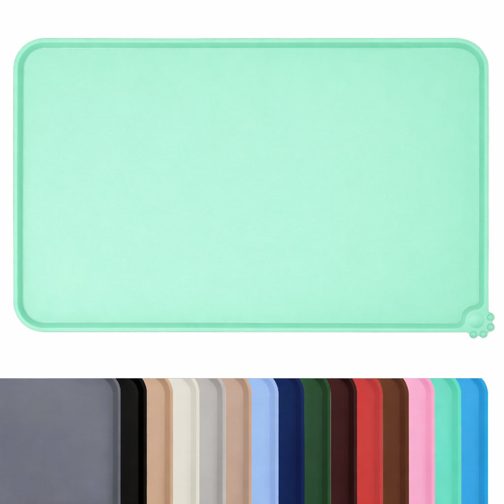 Cat Dog Food Mat for Pet Feeding Bowl Floors Waterproof Non Slip Silicone