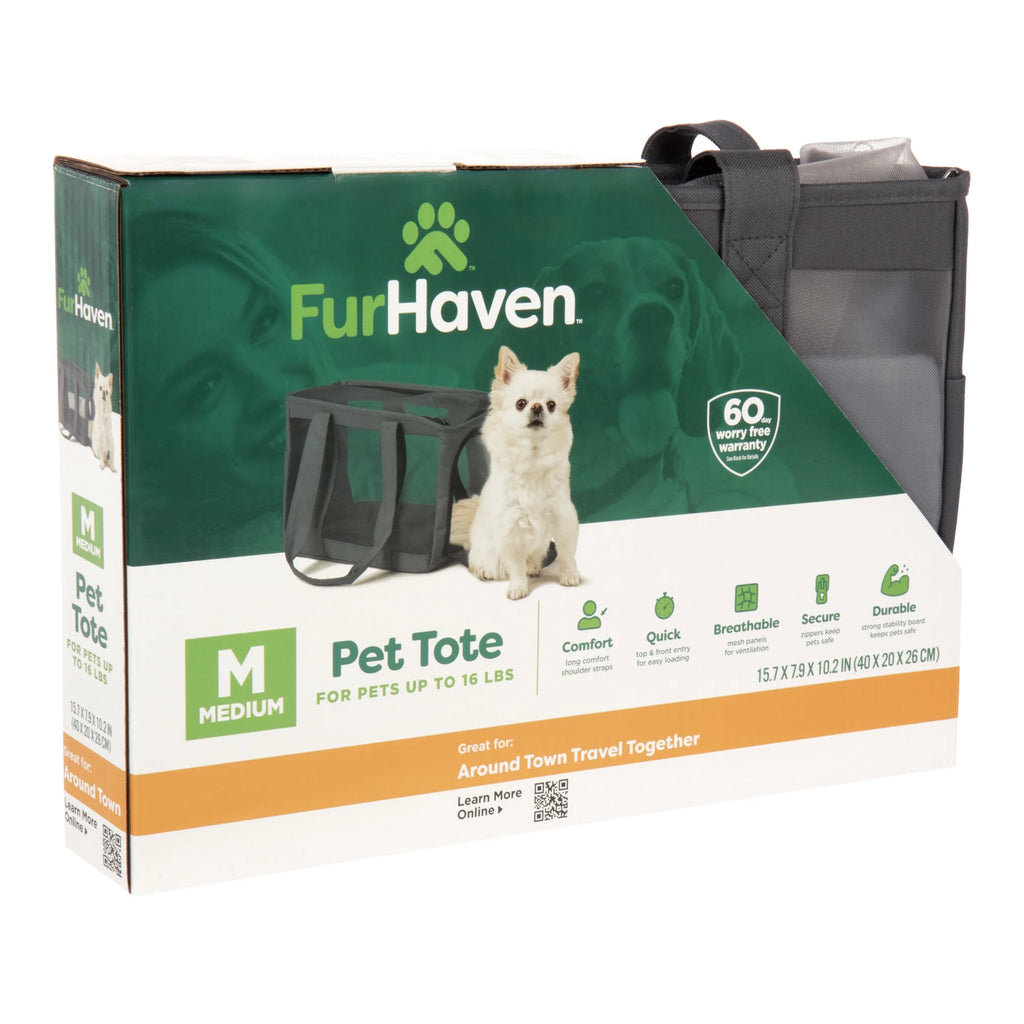 Pet Products Medium Durable Mesh Soft-Sided Pet Tote Carrier, Gray, 16 Lb Limit