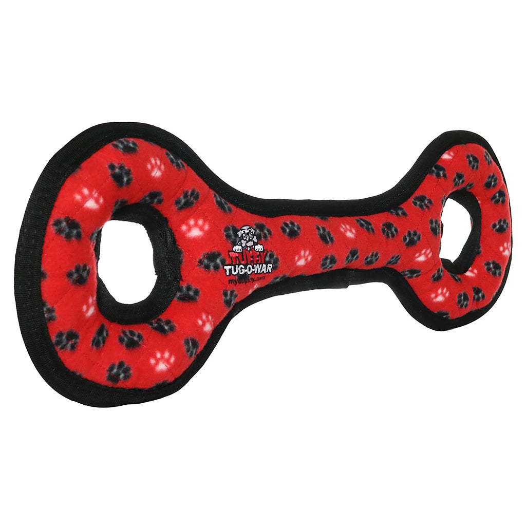 Ultimate Tug-O-War Red Paw Durable Plush Squeaky Dog Toy