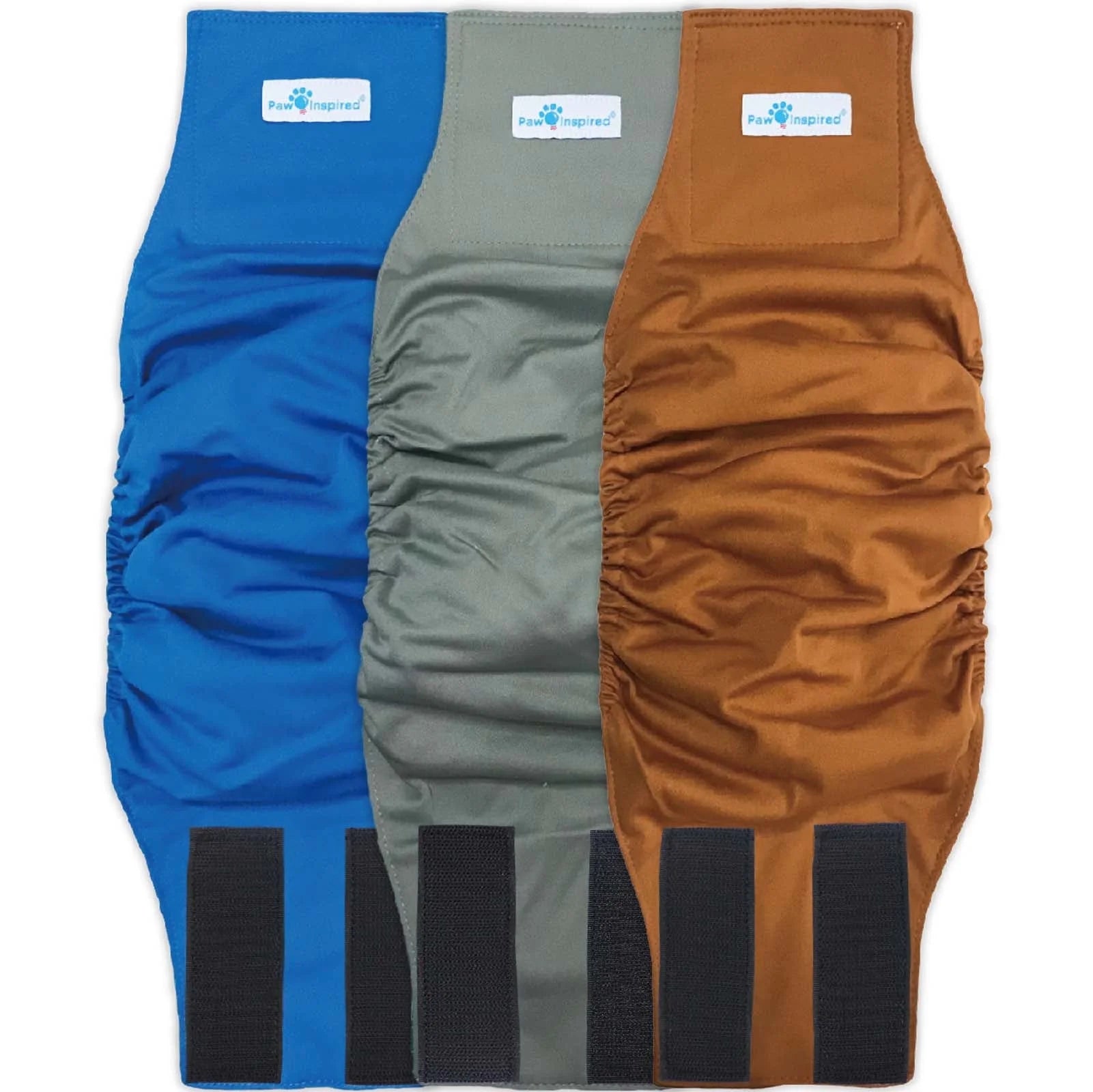 Reusable Male Dog Diapers, Washable Belly Bands for Male Dogs, Dog Wraps for Incontinence (Medium (3Ct), Assorted (Black Lining))