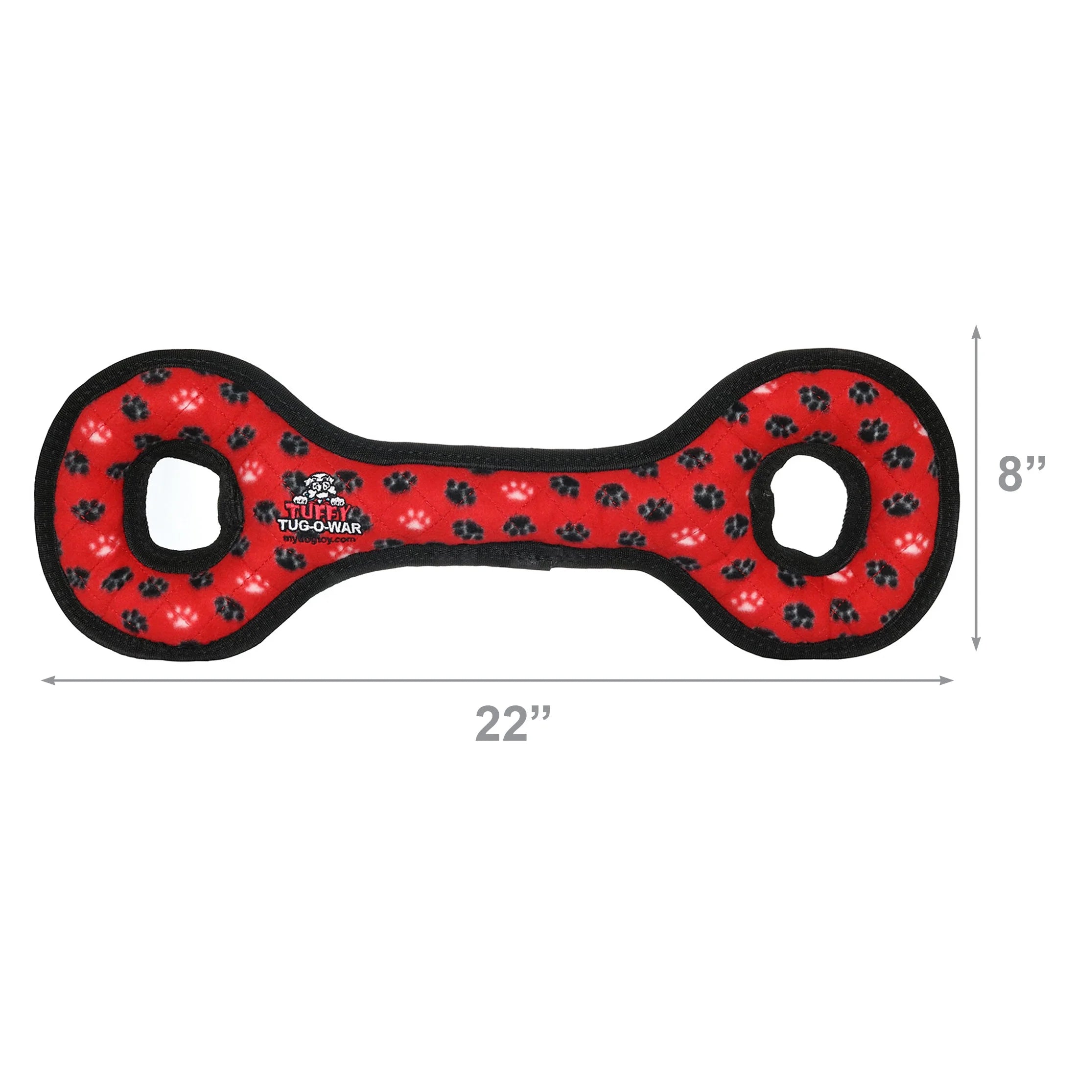 Ultimate Tug-O-War Red Paw Durable Plush Squeaky Dog Toy
