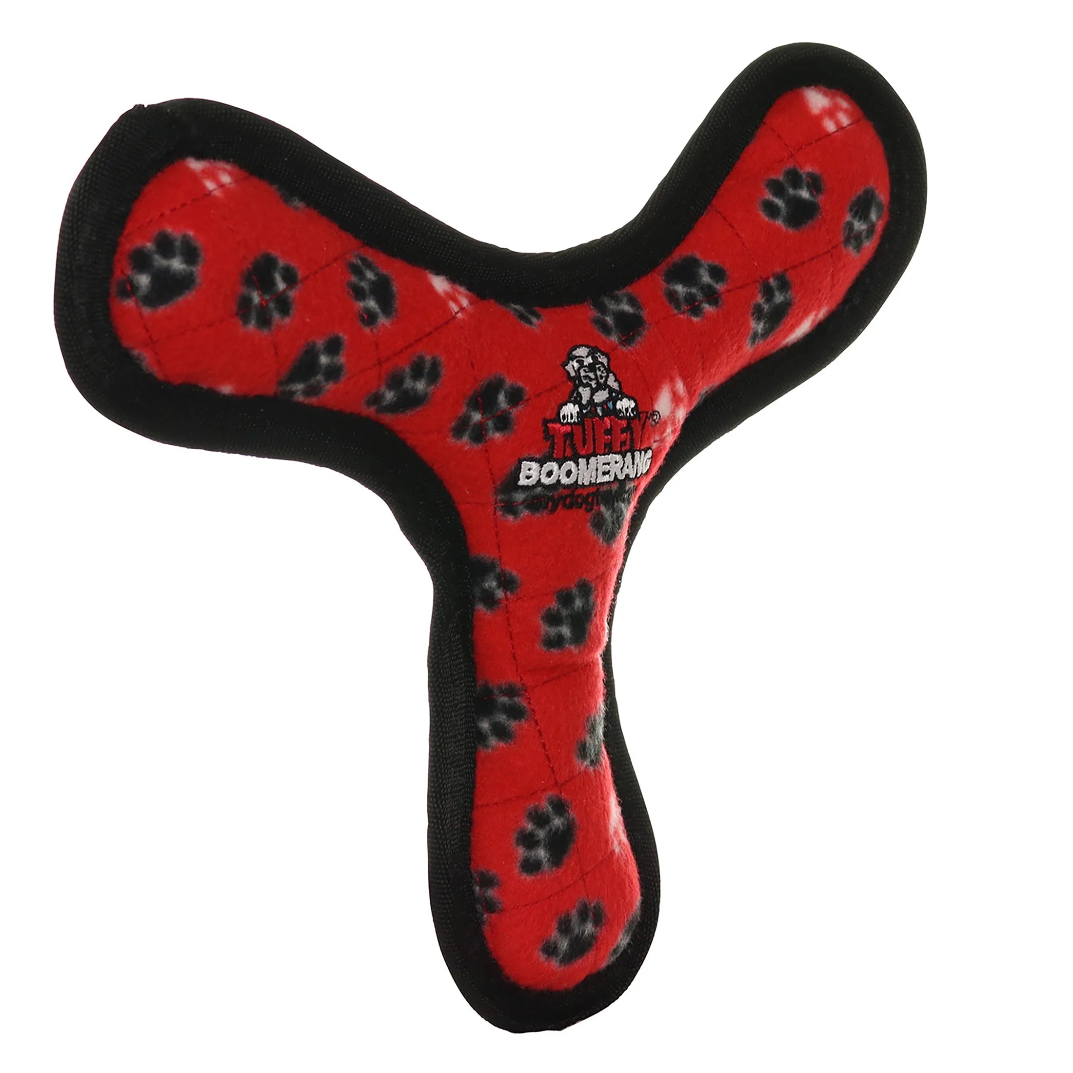 Ultimate Boomerang Red Paw Durable Plush Squeaky Dog Toy