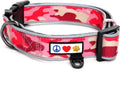 Camo Pink/Black Padded Dog Collar, Medium