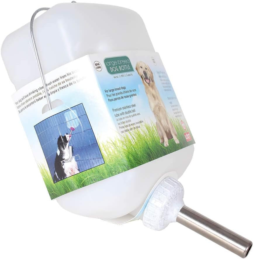 ® Wide Mouth Water Bottles for Large Dogs (White, 64 Ounce)