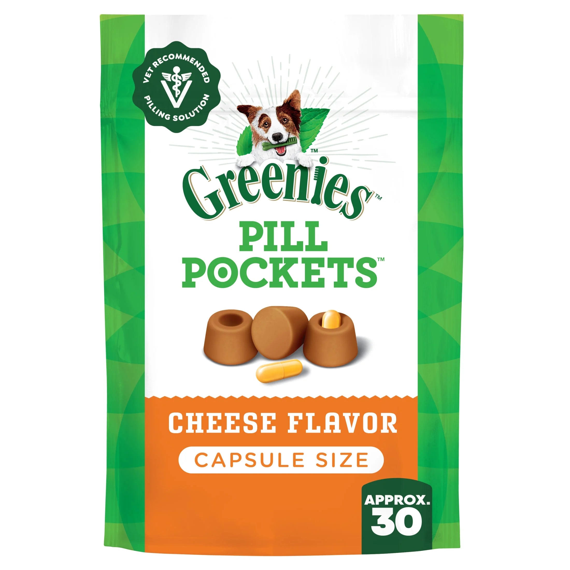 Pill Pockets for Dogs Cheese Flavor Large, Capsule Size Soft Dog Treats, 7.9 Oz, (30 Pk)