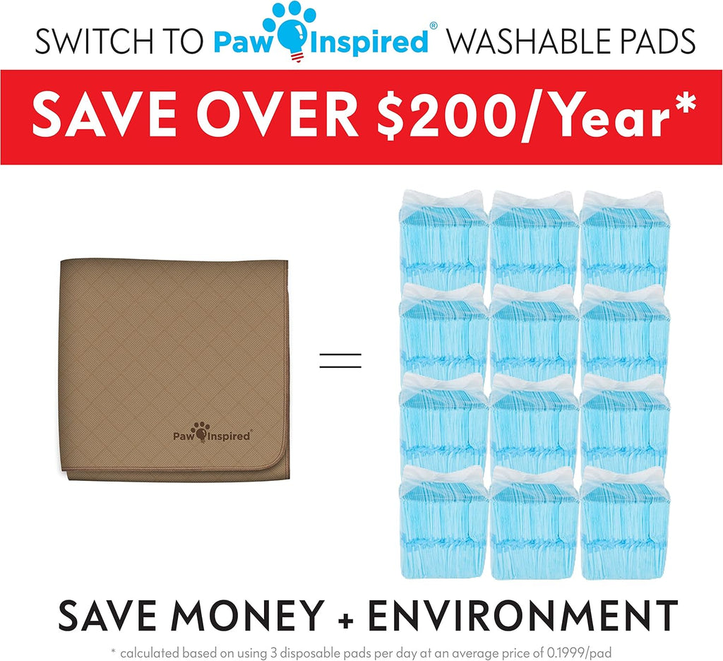 Washable Pee Pads for Dogs, Leakproof, Non-Slip Reusable Puppy Pads for Potty Training, Whelping, Waterproof Mat (48X60 Inch, Pack of 1)