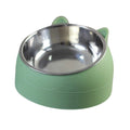 Pet Food Water Bowls Tilted Elevated Raised Cat Bowls Cat Feeder Dishes Protect Cats, Small Dogs Indoor Green