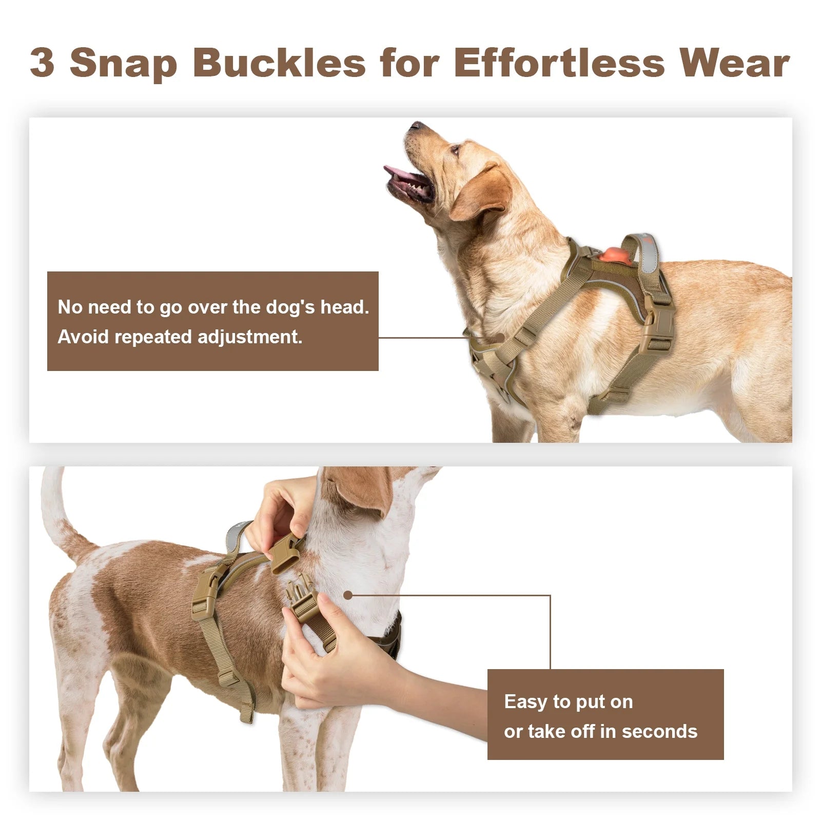 Dog Harness for Large Dogs, No Pull Dog Harness with Handle, Reflective Pet Vest Harness, Adjusatble XL Dog Harness