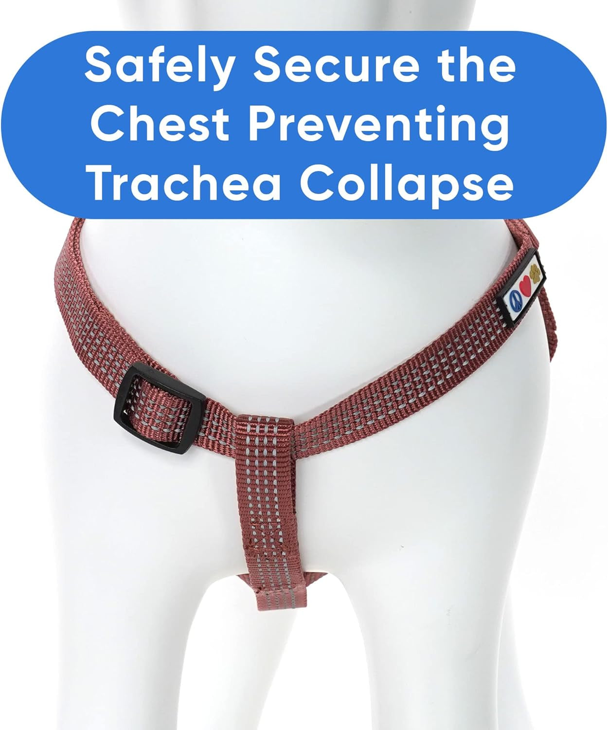 Reflective Step-In Dog Harness – Adjustable No-Pull Vest for Puppies to Seniors, Safe & Comfortable, XS Marsala