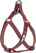 Reflective Step-In Dog Harness – Adjustable No-Pull Vest for Puppies to Seniors, Safe & Comfortable, XS Marsala