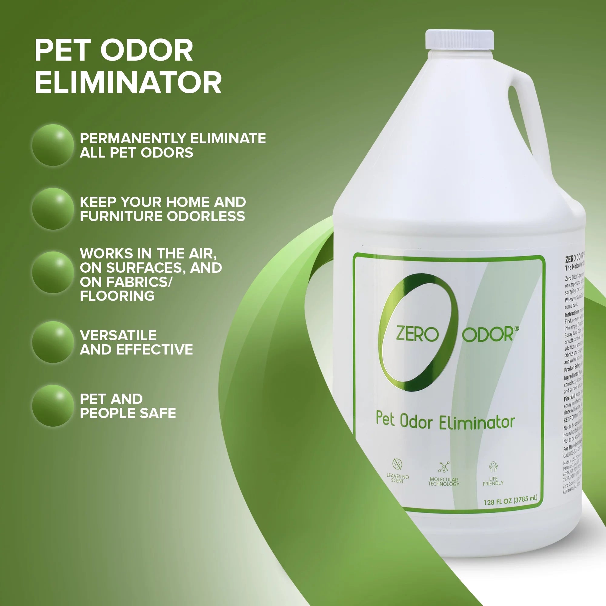 Pet Odor Eliminator Deodorizer for Dog Cat Urine Carpet Smell Remover 128 Oz Refill
