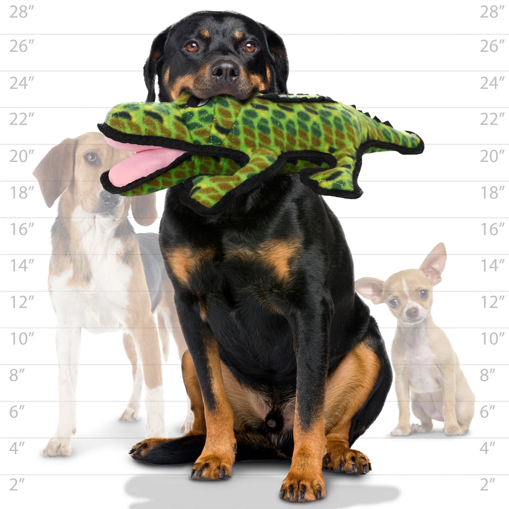 Ocean Creature Alligator Durable Squeaky Plush Dog Toy