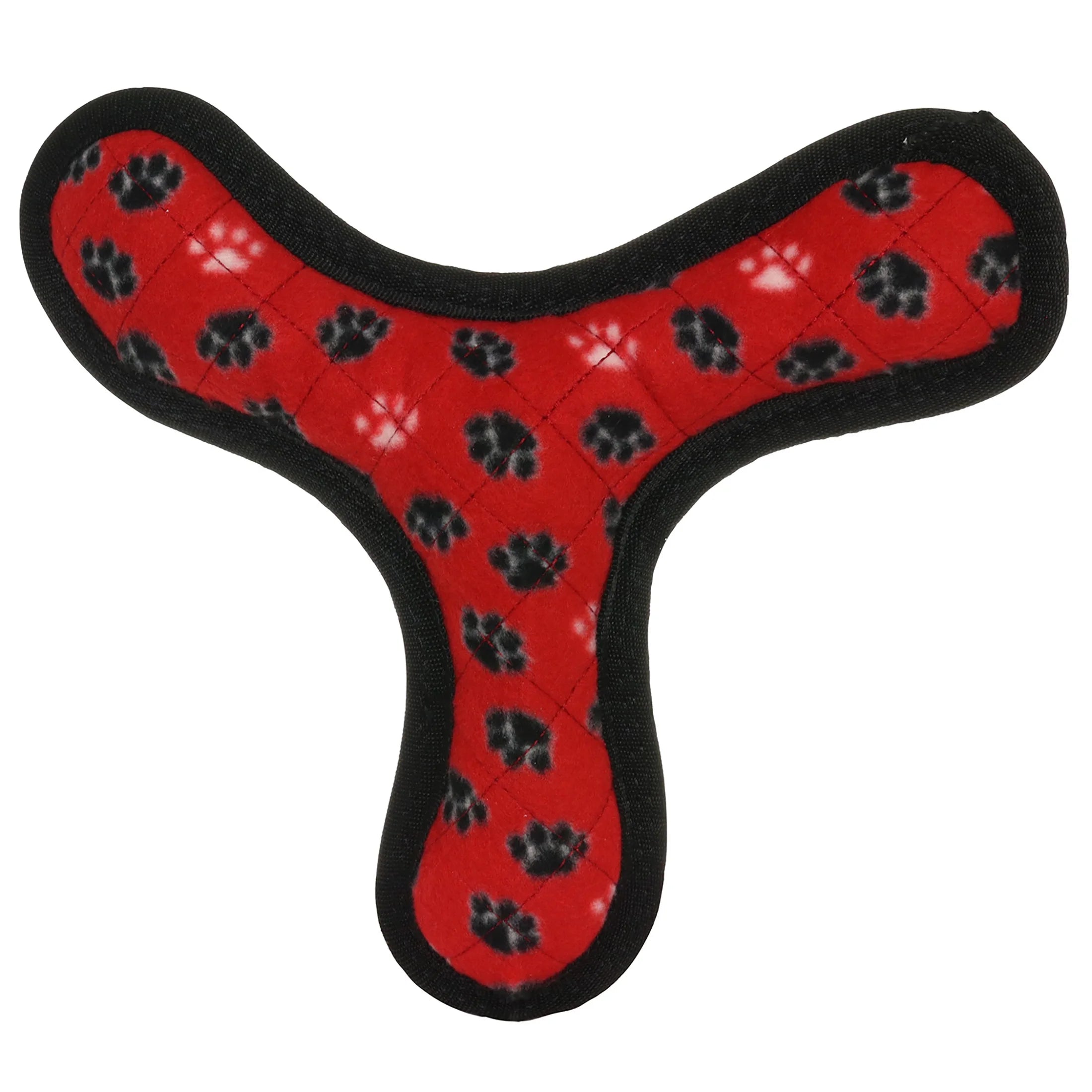 Ultimate Boomerang Red Paw Durable Plush Squeaky Dog Toy