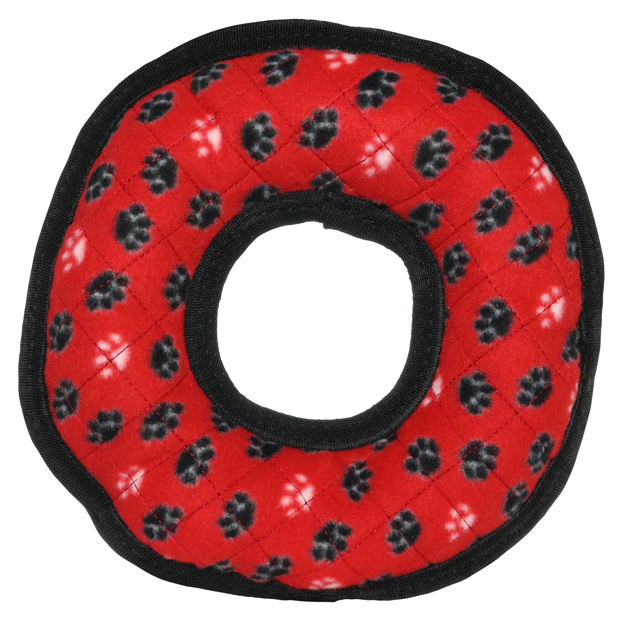 Ultimate Ring Red Paw Durable Plush Squeaky Dog Toy