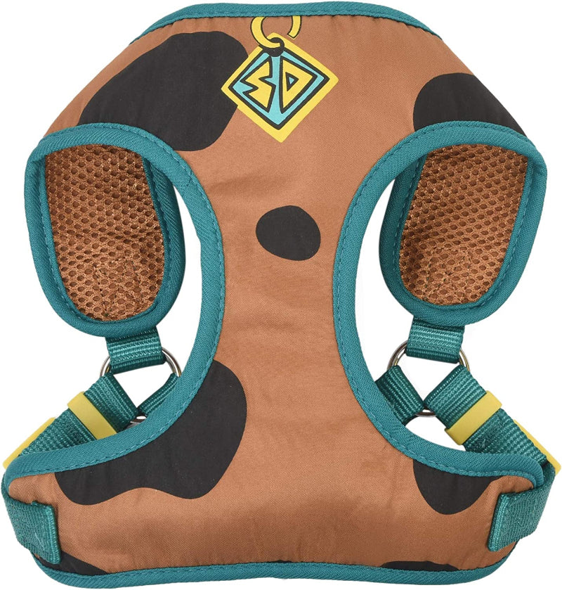 Warner Brothers Scooby-Doo Dog Harness | Soft and Comfortable Small Dog Harness |  Dog Harness No Pull Tan and Blue Dog Harness | Cute Dog Harnesses for Small Dogs