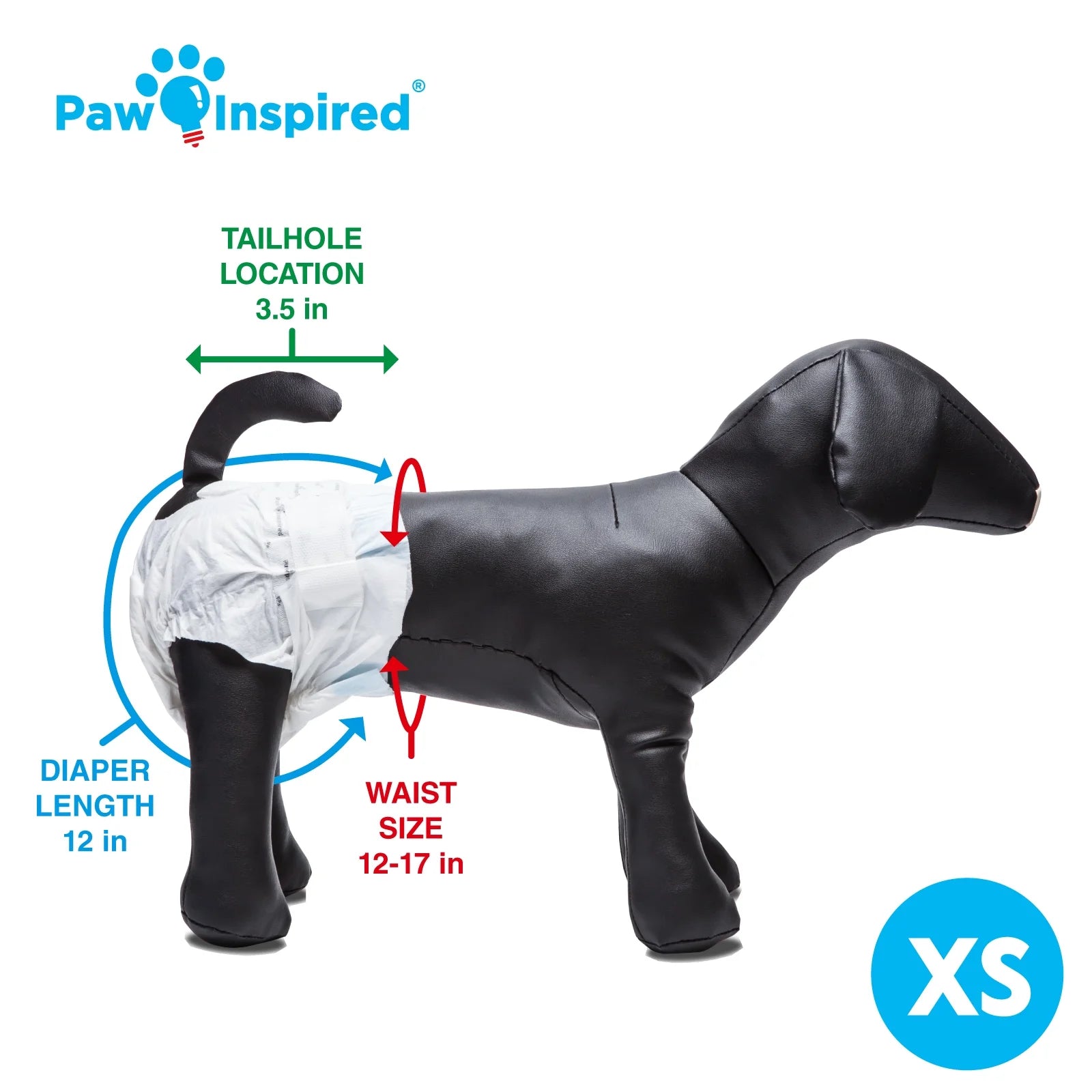 Disposable Dog Diapers Female| Puppy, Doggie, Cat, Pet Diapers |Diapers for Dogs in Heat Period, Diapers That Stay On, Senior, Excitable Urination, or Incontinence (Small, 32 Count)