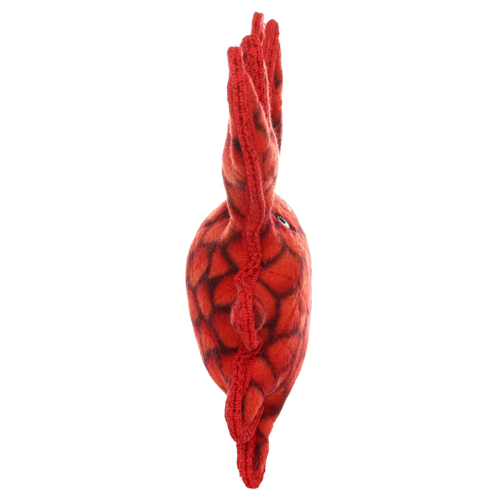 (2 Pack) Tuffy Medium Crab Red Durable Plush Dog Toy